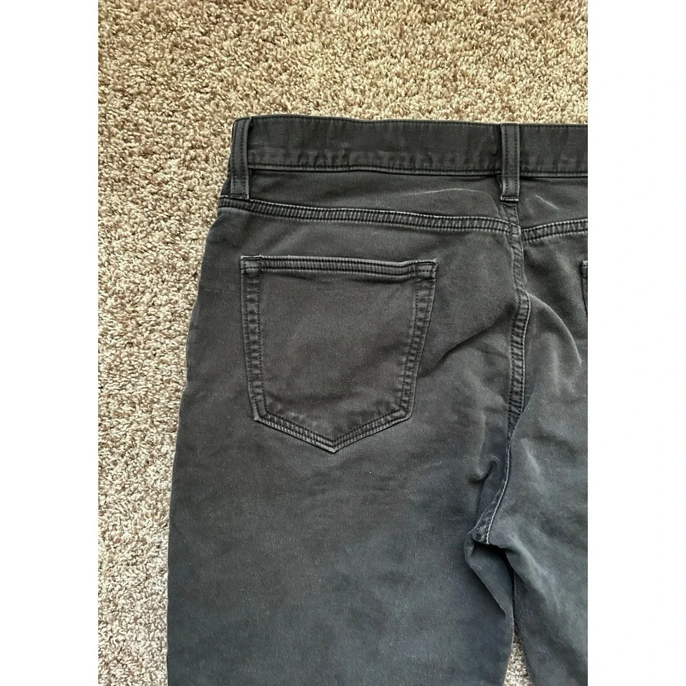 Banana Republic Traveler Slim Fit Pants Mens 35x30 Dark Gray Faded Black Stretch